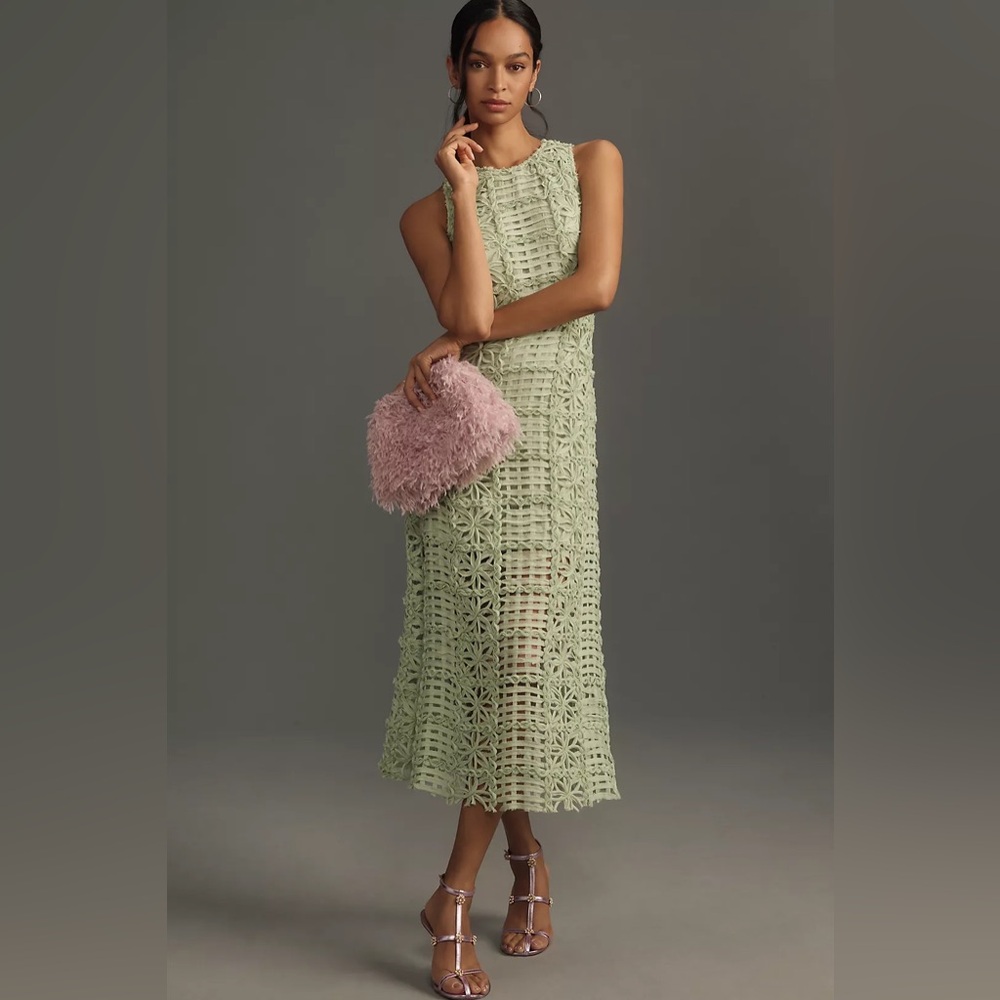 Endless Rose Sleeveless Textured Midi Dress